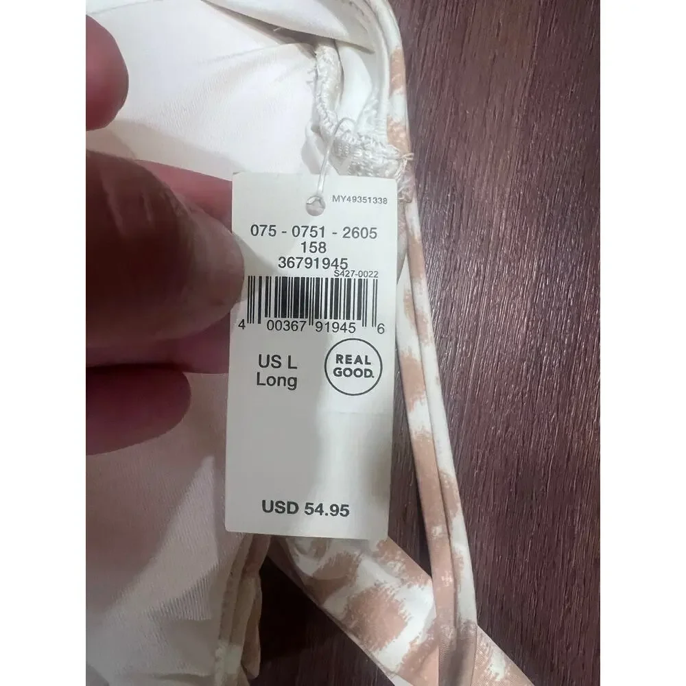Aerie Leopard Wrap One Piece Swimsuit Full Coverage Animal Print NWT L Long